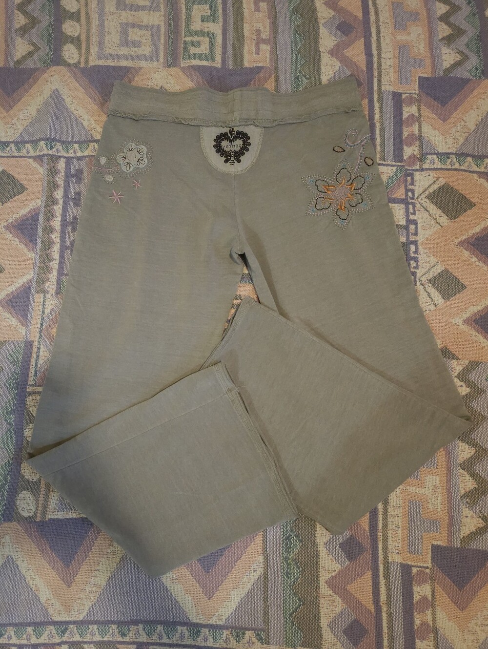 Y2k Vertigo Paris Embroidered Sweatpants Size Large